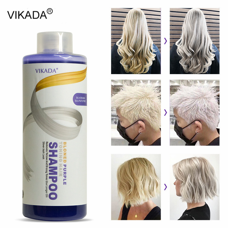 Purple Toning Shampoo - Vikada Blonde Purple Hair Shampoo Removes