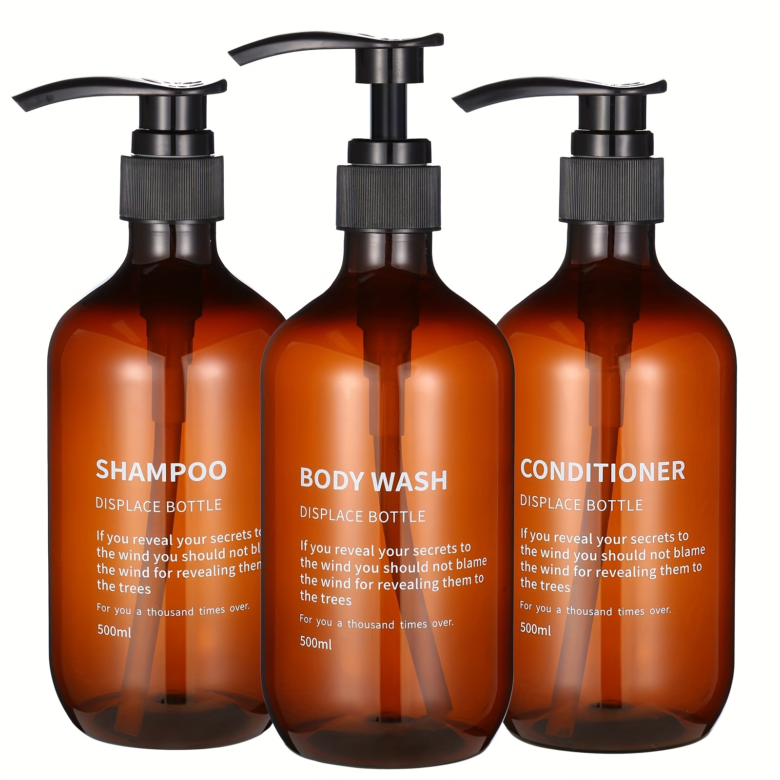 Hair Care Kit - 3pcs Waterproof Shampoo Conditioner Dispenser Set