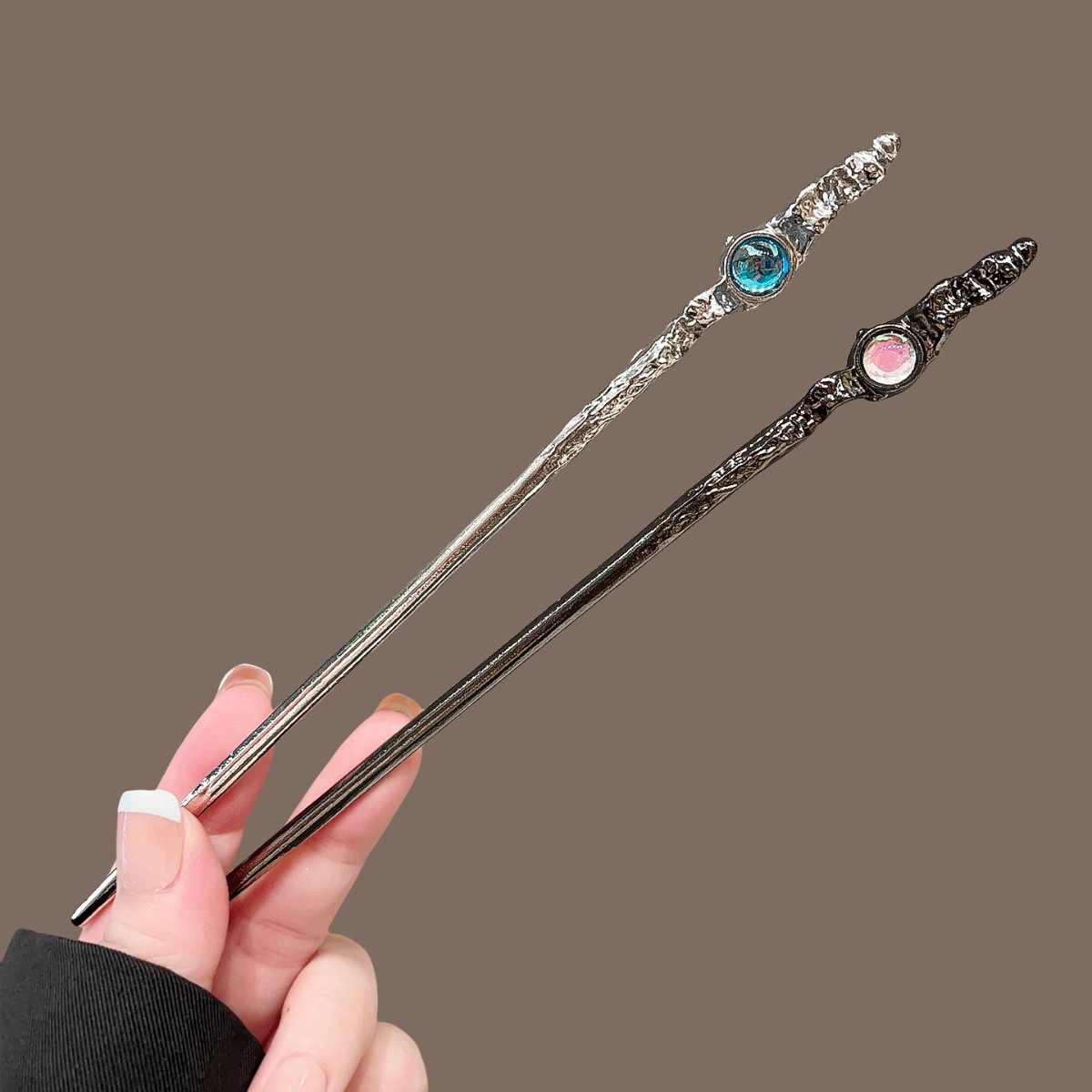 Clip In Hair Piece - 2pcs Luxurious Elegant Gold Mini Grab