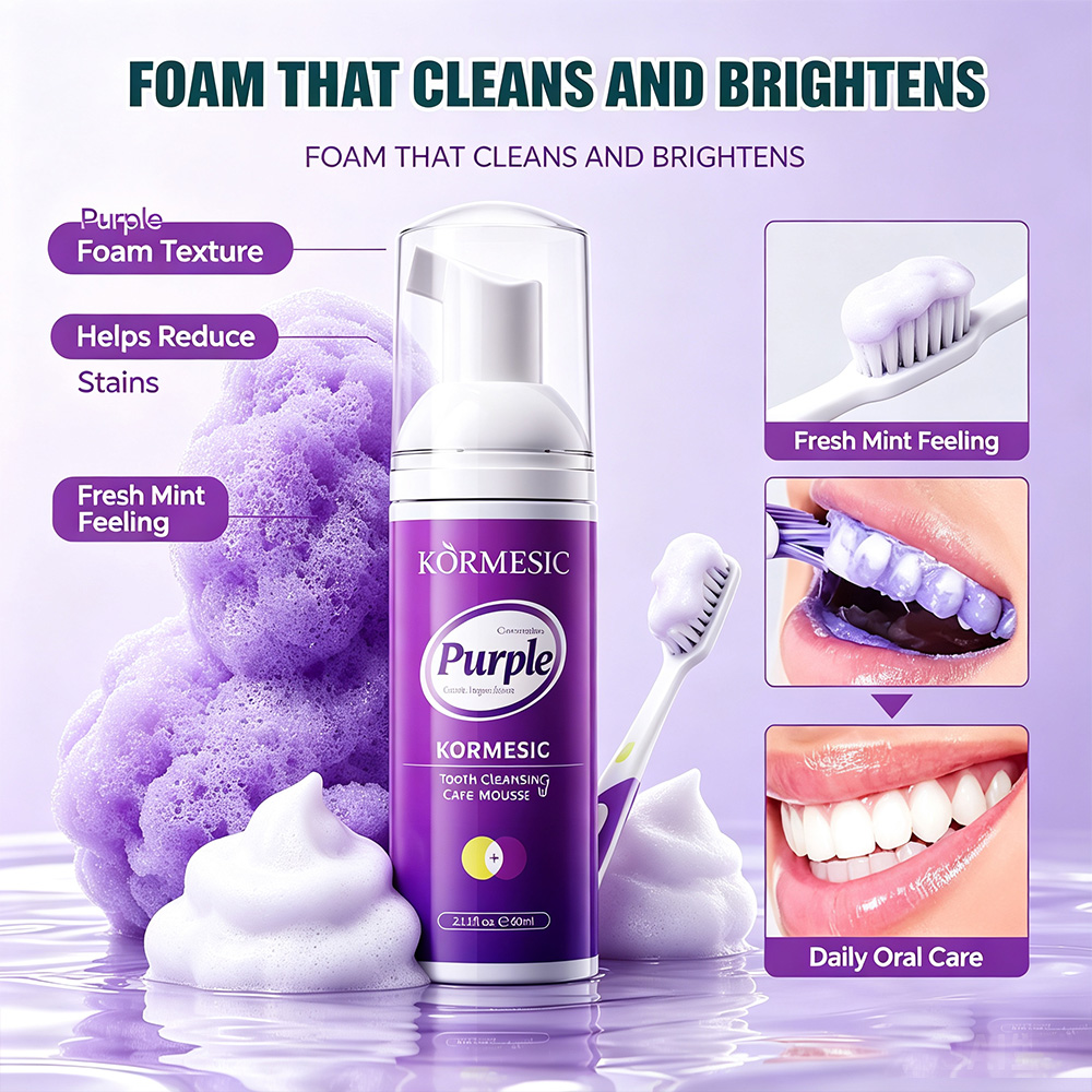Purple Toning Shampoo - Purple Whitening Tooth Mousse Foam V34
