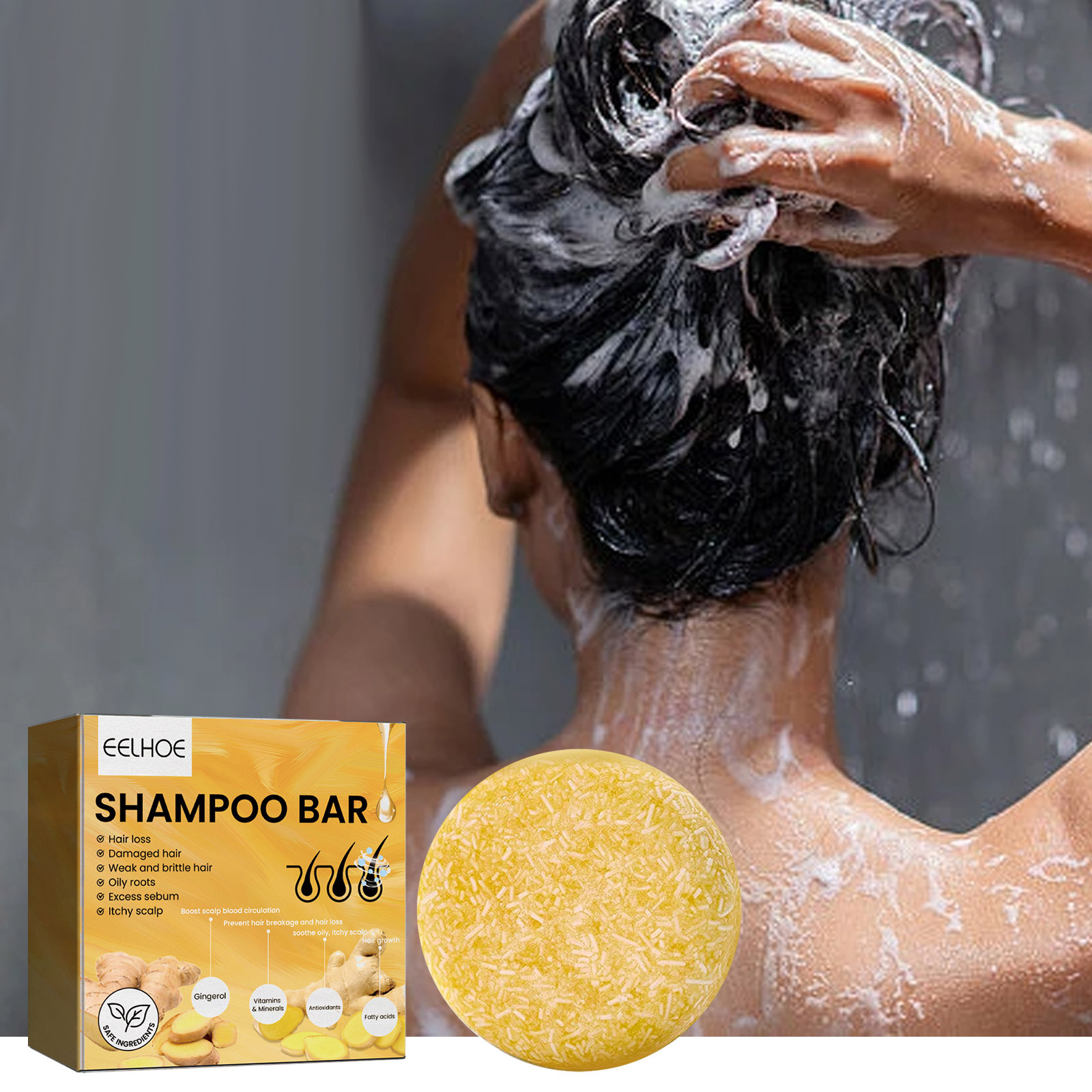 Natural Ginger Hair Shampoo Ba - огляд і ціна Hair Care Natural