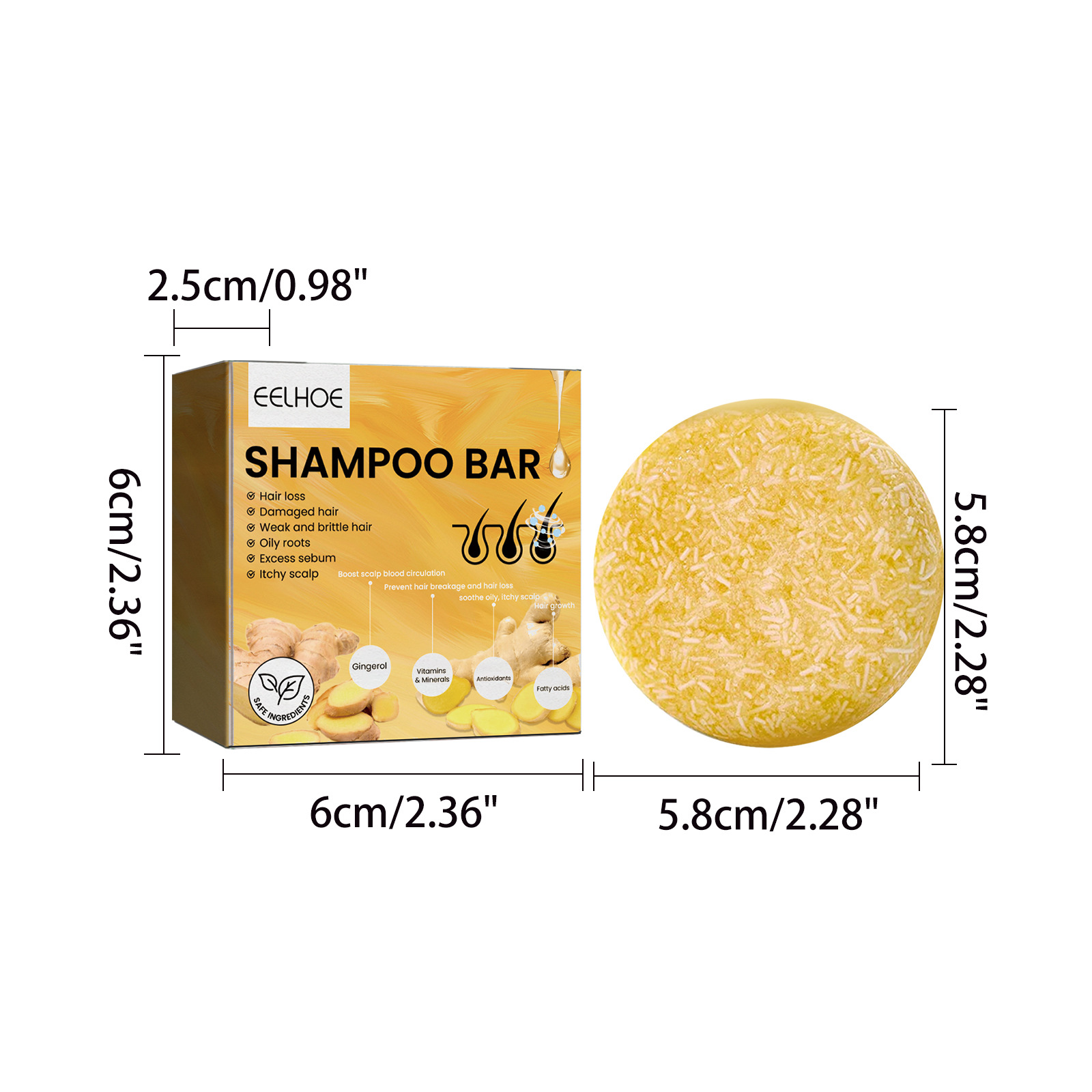 Natural Ginger Hair Shampoo Ba - огляд і ціна Hair Care Natural