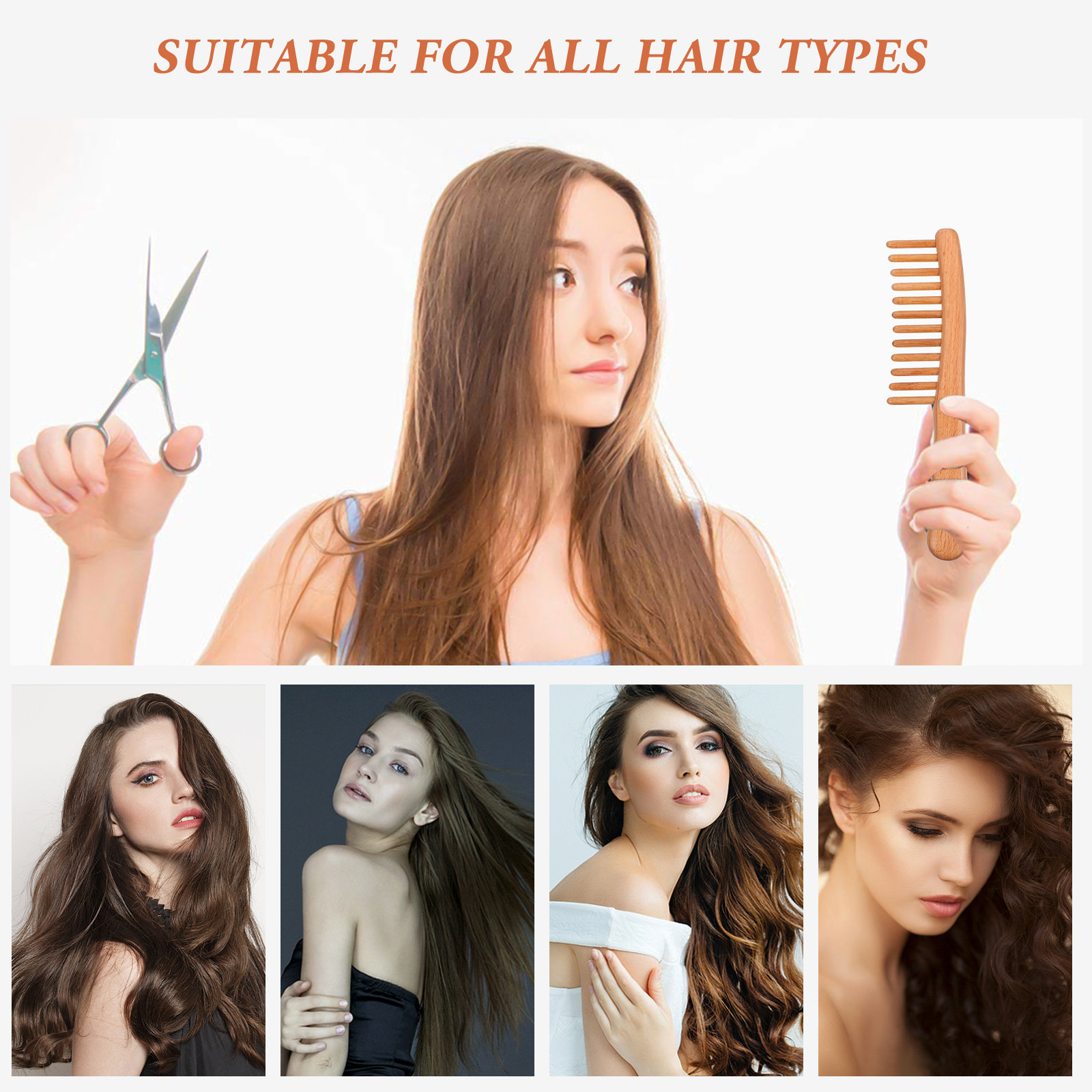 1Pcs Polished Natural Wood Mas - огляд і ціна Hair Care Natural