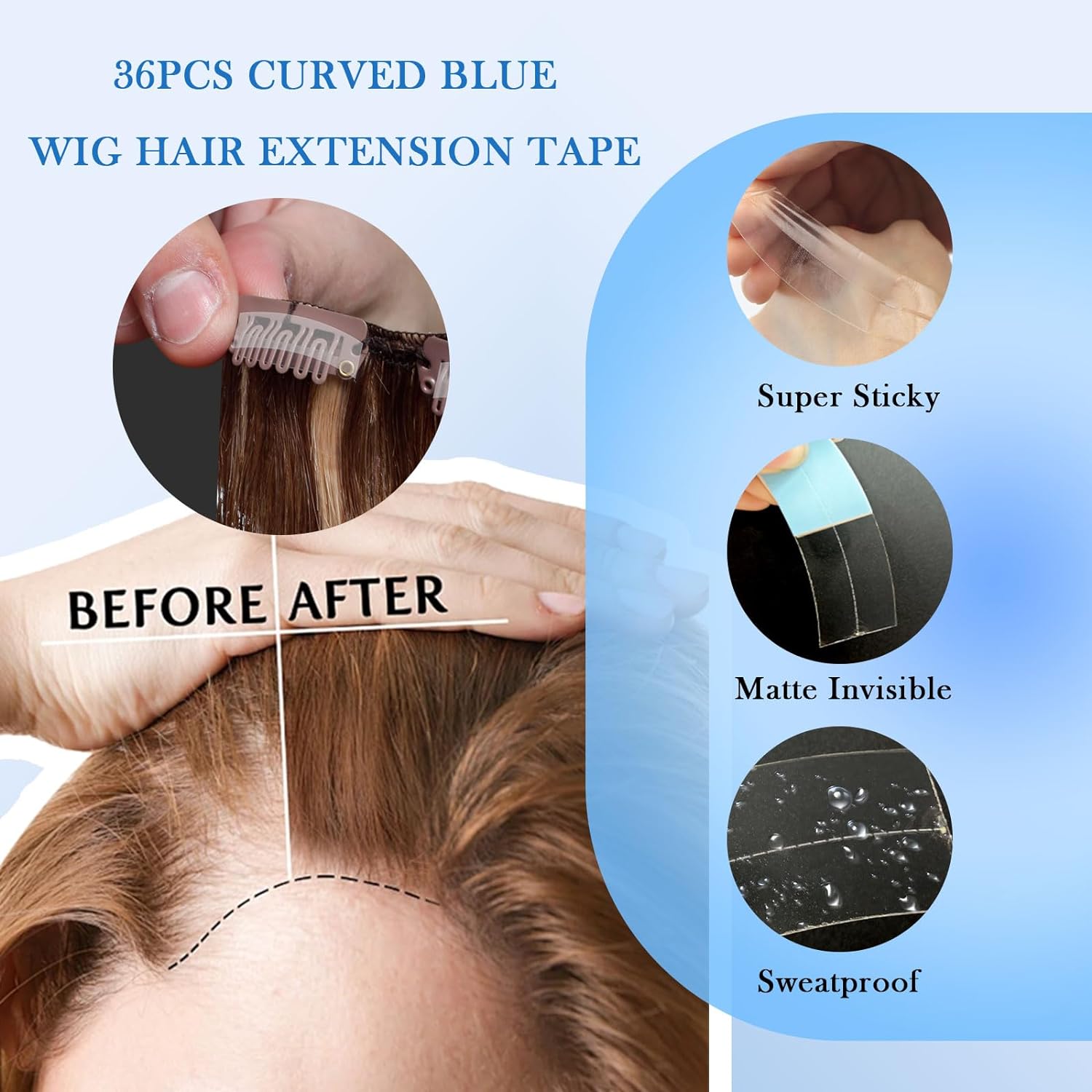 36pcs/lot Supertape Waterproof - огляд і ціна Hair Care Kit