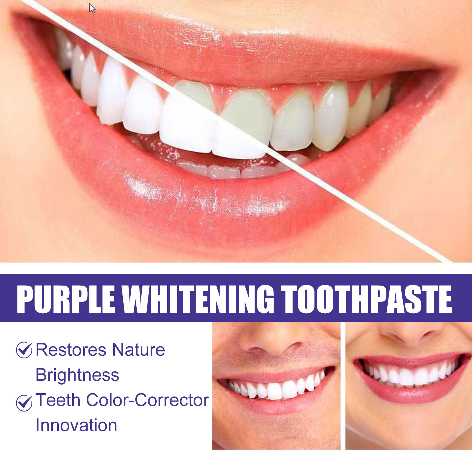 Purple Toothpaste Teeth Whiten - огляд і ціна Purple Toning Shampoo
