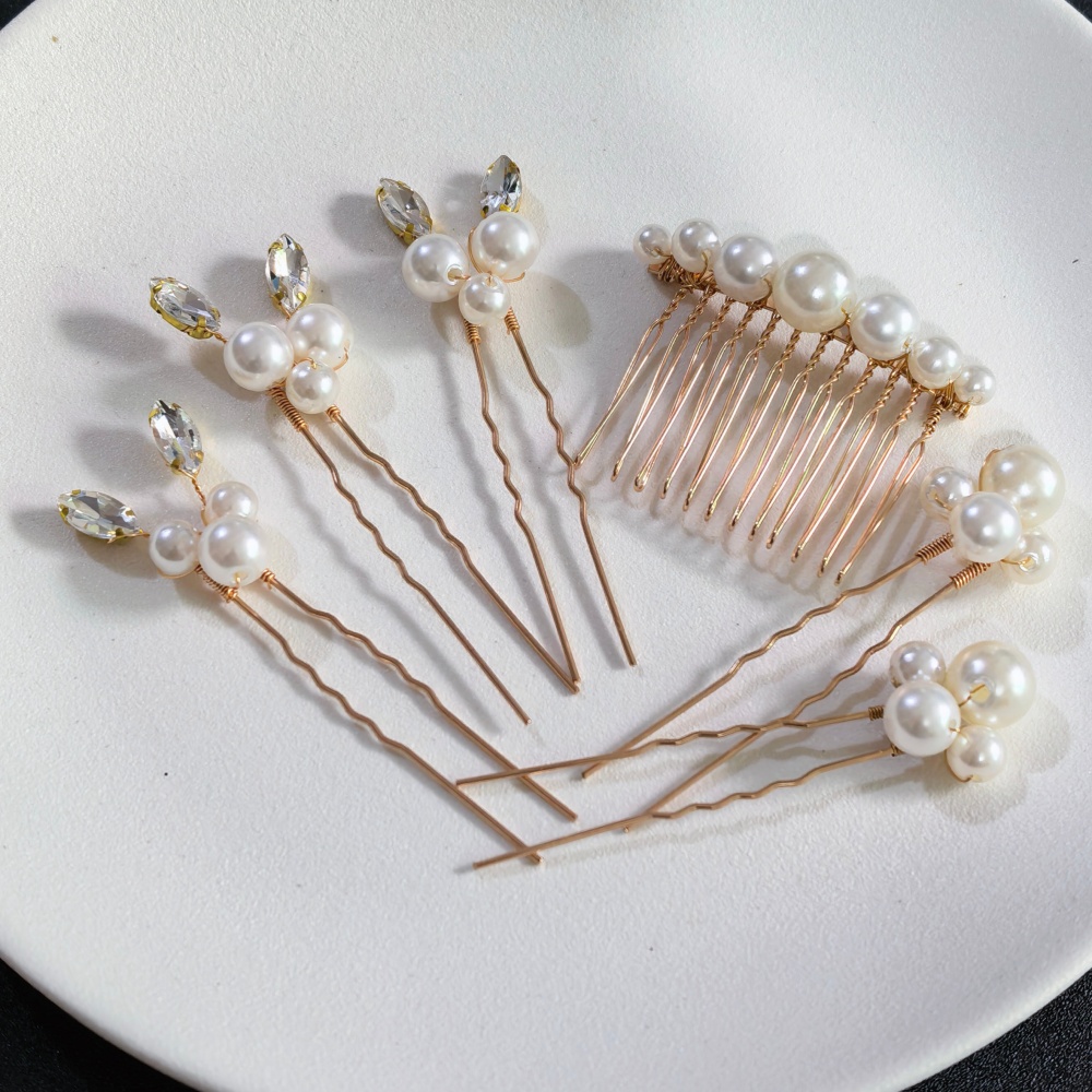 Pearl Crystal Hair Pins Comb S - огляд і ціна Clip In Hair Piece