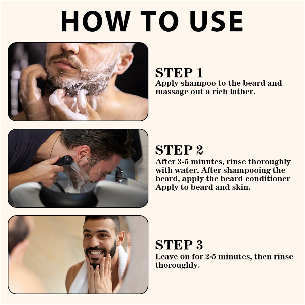 Beard Wash Moustache Balm and  - огляд і ціна Hair Care Kit